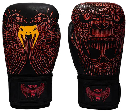 Venum Quetzal Fury Boxing Gloves - Black/Fury Red/ Tangerine