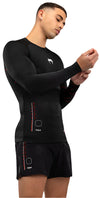 Venum Tactical XT Men's Long Sleeve Rashguard - Black/Fire Red