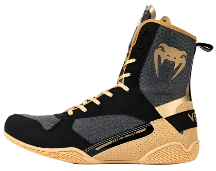 Venum Elite Boxing Shoes - Black/Beige