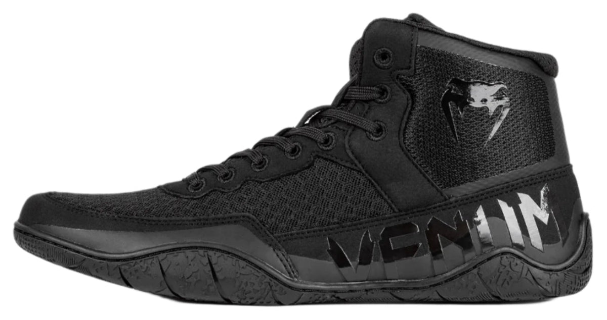 Venum Elite Wrestling Shoes - Black/Black