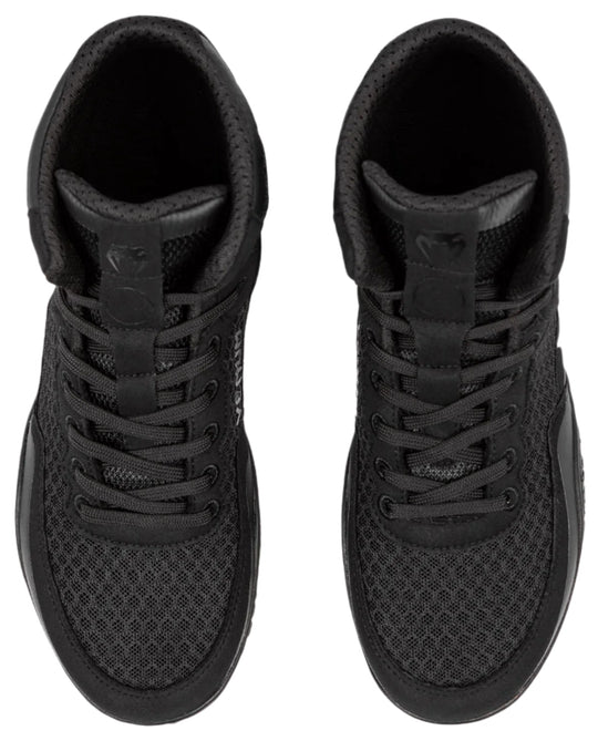 Venum Elite Wrestling Shoes - Black/Black