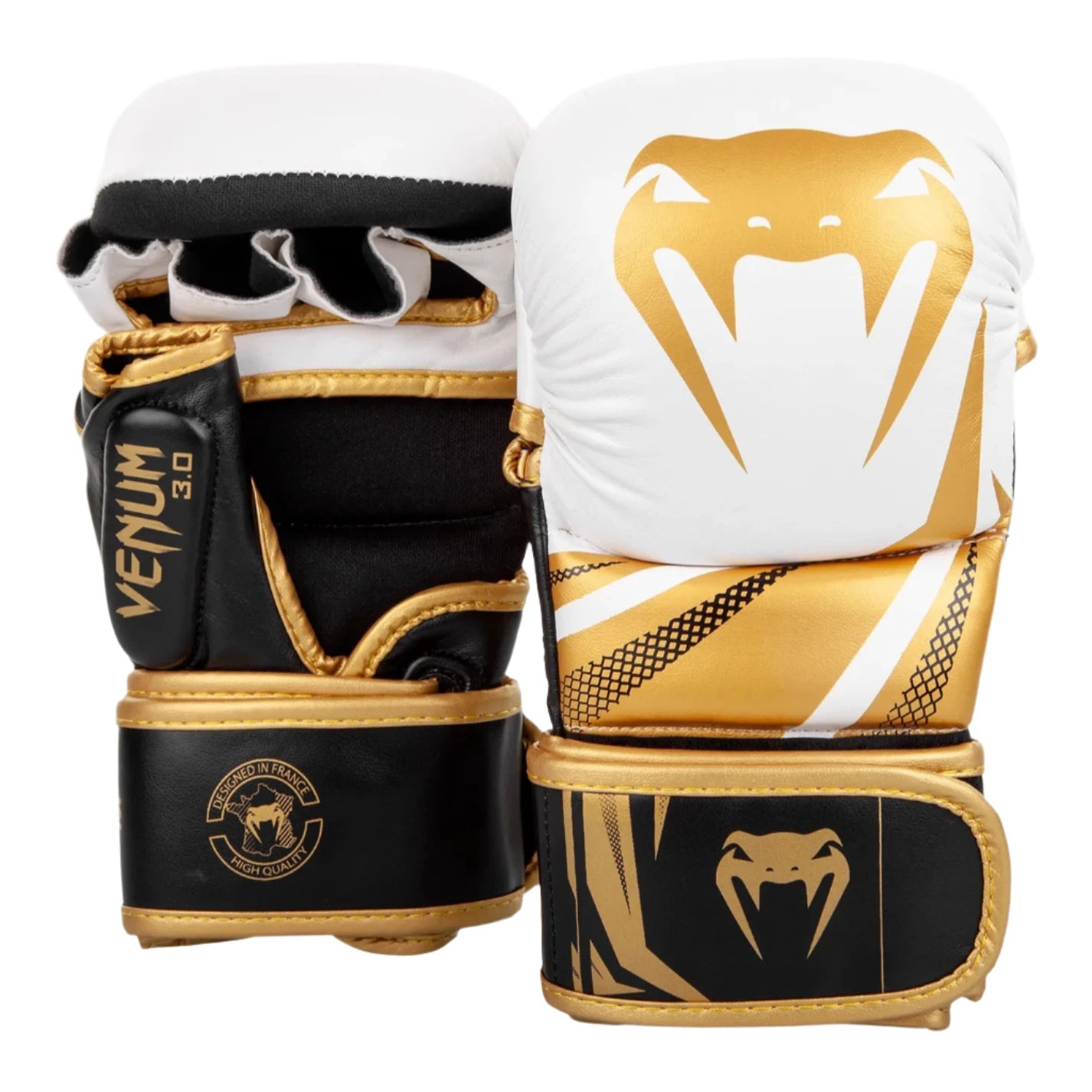 Venum Sparring Gloves Challenger 3.0 - White/Black/Gold