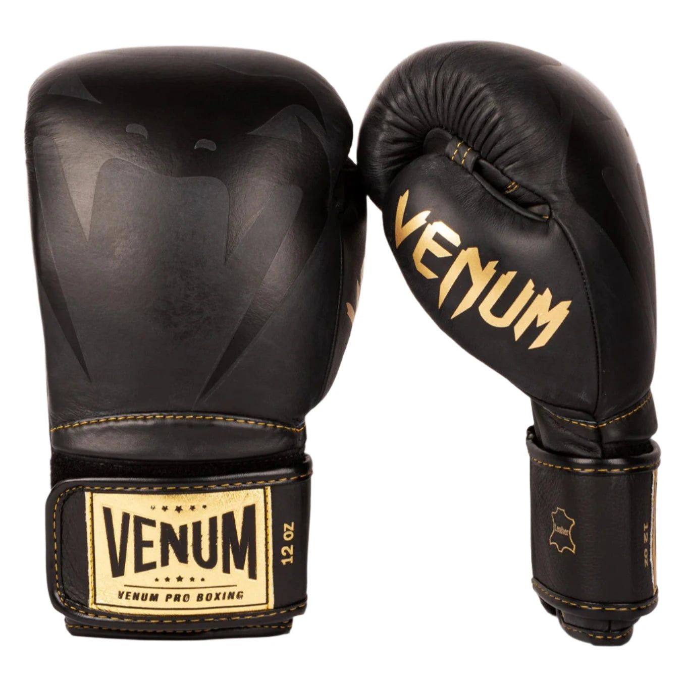 Venum Giant 2.0 Pro Boxing Gloves Velcro - Black/Black-Gold