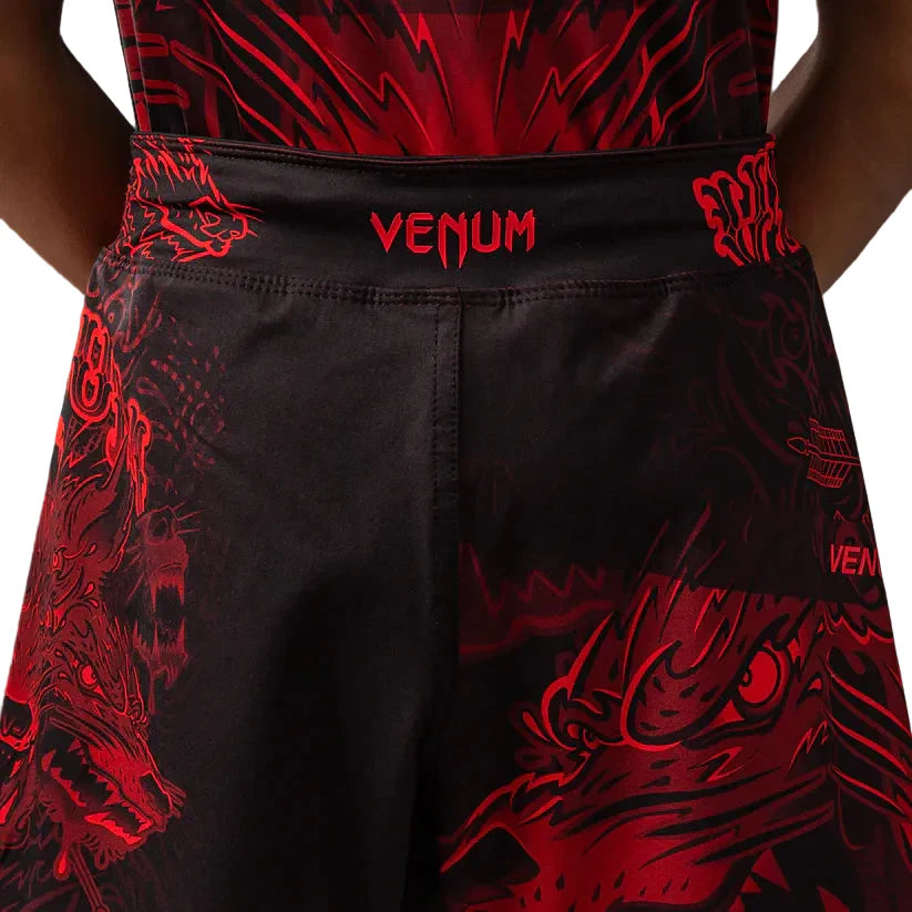 Venum Wolf Atak Kids Fightshorts - Black/Red