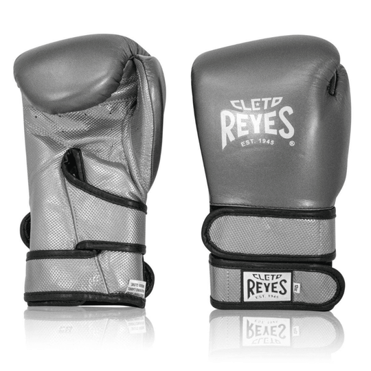 Cleto Reyes Hero Double Loop Boxing Gloves Boxing Gloves Cleto Reyes Grey/Silver 12oz