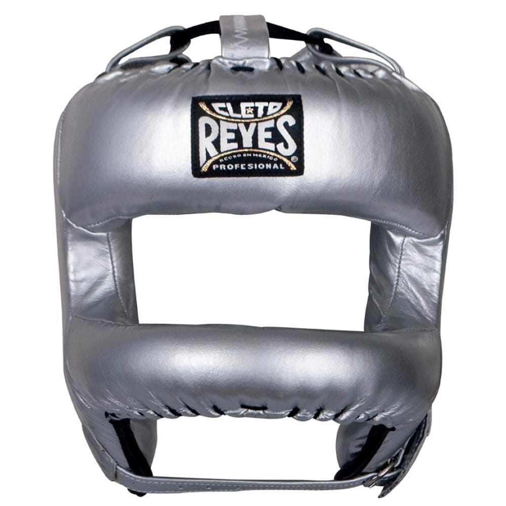 Cleto Reyes Redesigned Head Gear with Nylon Face Bar Head Guards Cleto Reyes Silver One Size