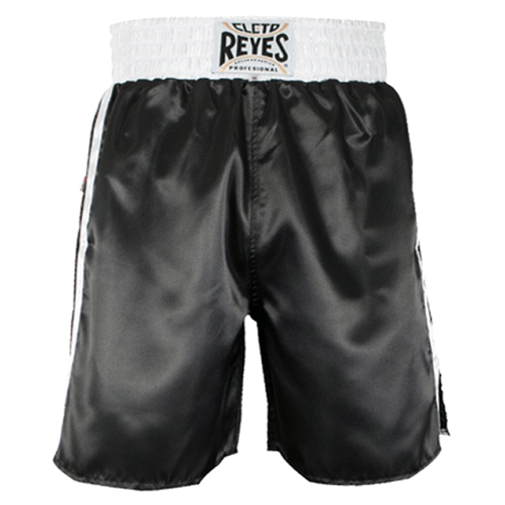 Cleto Reyes Satin Classic Boxing Trunk - Black/White