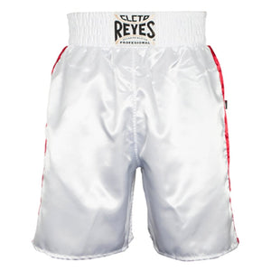 Cleto Reyes Satin Classic Boxing Trunk - White/Red/Green