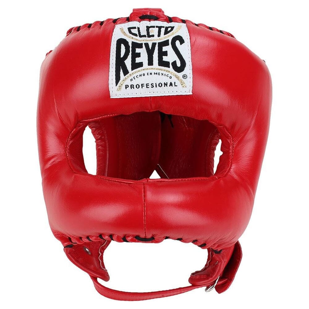 Cleto Reyes Traditional Headgear with Nylon Face Bar Head Guards Cleto Reyes Red One Size