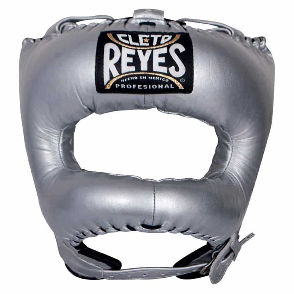 Cleto Reyes Traditional Headgear with Nylon Face Bar Head Guards Cleto Reyes Silver One Size