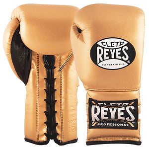 Cleto Reyes Training Boxing Gloves with Laces - Gold