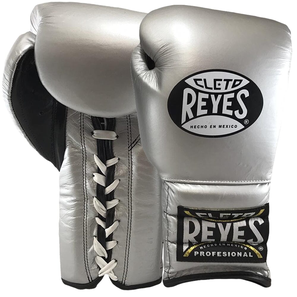 Cleto Reyes Training Boxing Gloves with Laces - Silver