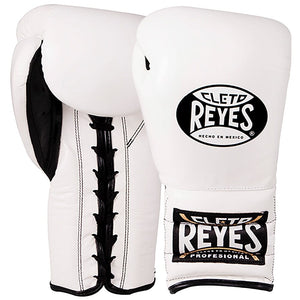Cleto Reyes Training Boxing Gloves with Laces - White