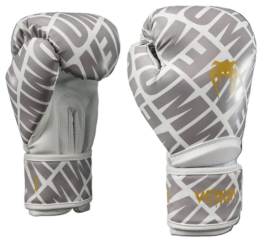 Venum Contender 1.5 XT 3D Boxing Gloves - White/ Gold