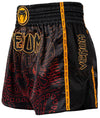 Venum Quetzal Fury Muay Thai shorts - Black/Fury Red/ Tangerine