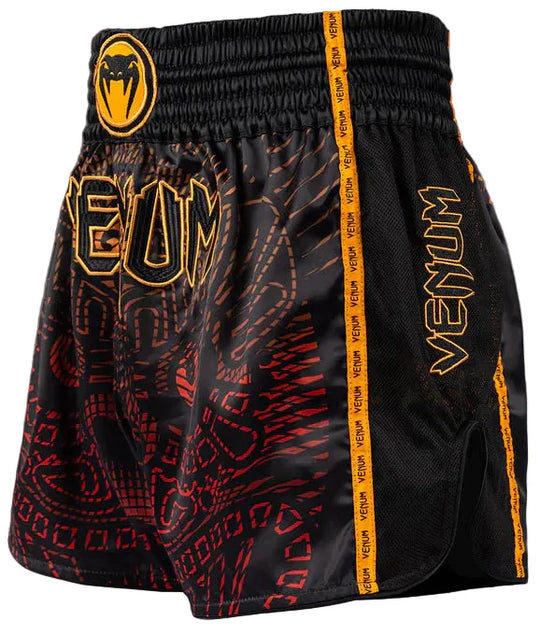 Venum Quetzal Fury Muay Thai shorts - Black/Fury Red/ Tangerine