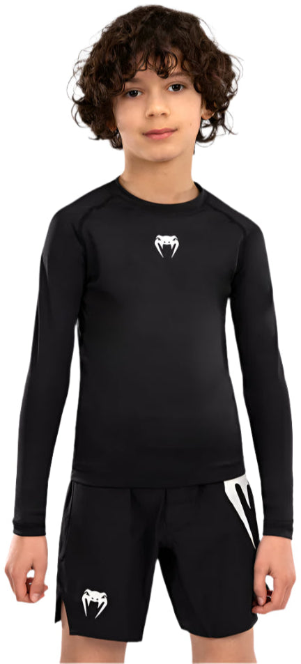 Venum Contender Kids Rashguards Long Sleeves - Black