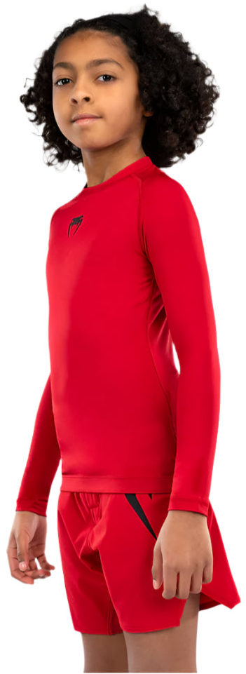 Venum Contender Kids Rashguards Long Sleeves - Cherry Red