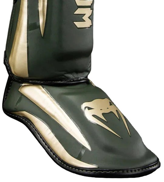 Venum Elite Shin Guards - Khaki