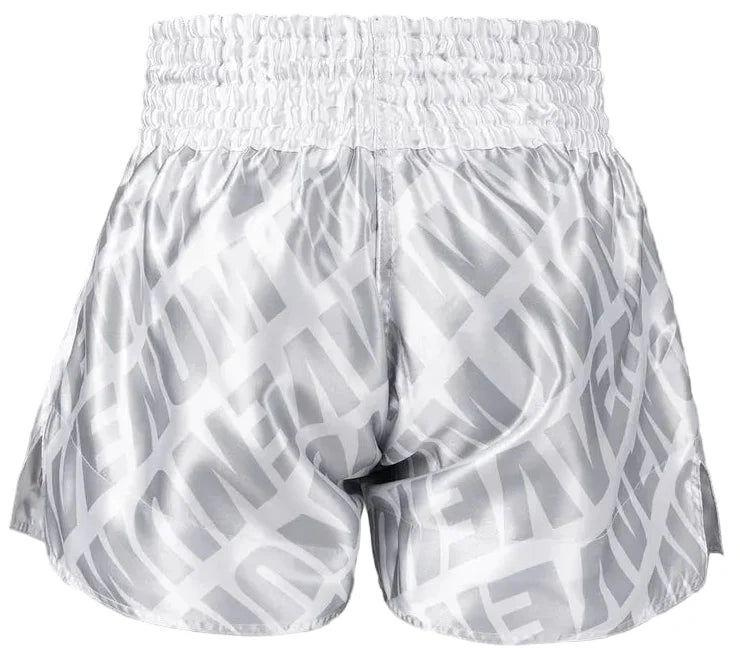 Venum x Contender XT Muay Thai Shorts – White/Silver