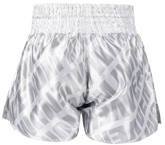 Venum x Contender XT Muay Thai Shorts – White/Silver