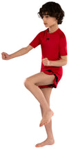 Venum Contender Kids Rashguards Short Sleeves - Cherry Red