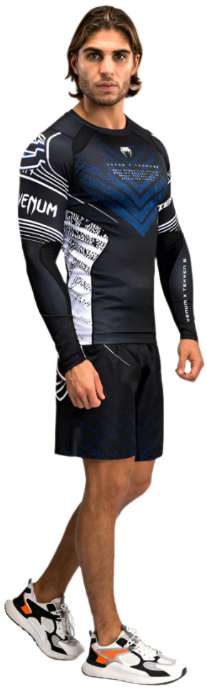 Venum X TEKKEN 8 - Jin Kazama Rashguard - Blue/Black/White