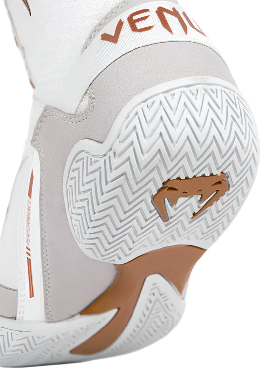 Venum Elite Boxing Shoes - White/Gold