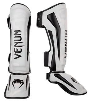 Venum Elite Shin Guards - White/Camo