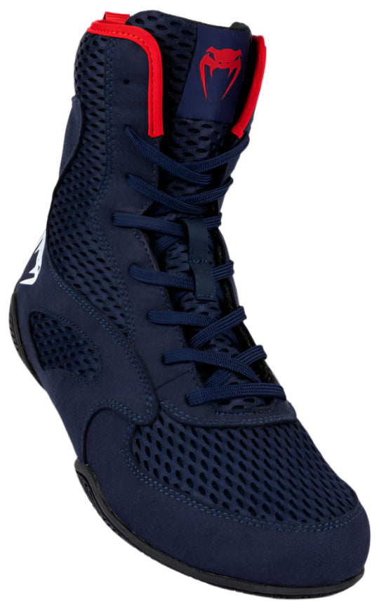 Venum Contender Boxing Shoes - Navy Blue/Red