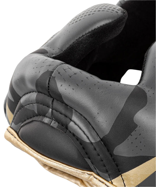 Venum Elite Boxing Headgear - Dark Camo/Gold