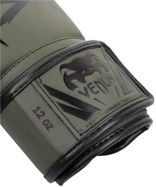 Venum Elite Boxing Gloves - Khaki/Black