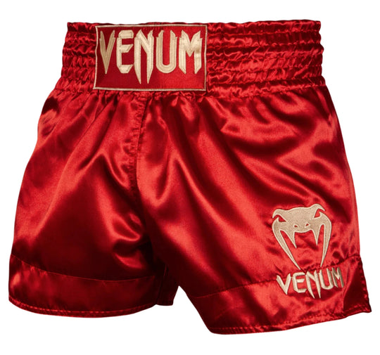 Venum Classic Muay Thai Short - Bordeaux/Gold