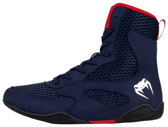 Venum Contender Boxing Shoes - Navy Blue/Red