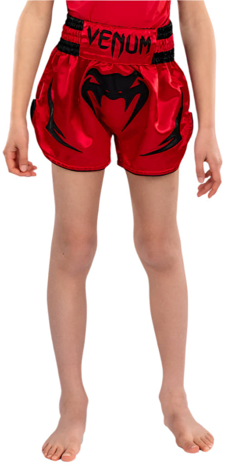 Venum Inferno Kids Thai Shorts - Cherry Red