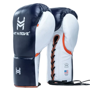 Hit N Move Horse Hair Suvari Boxing Gloves - Lace Up - Deep Blue