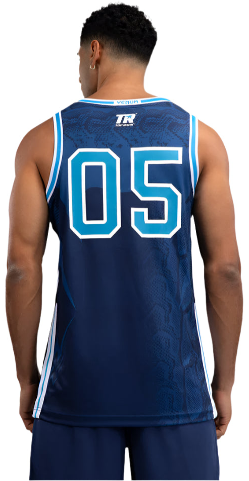 Venum X Top Rank Original Men's Basketball Jersey - Navy Blue