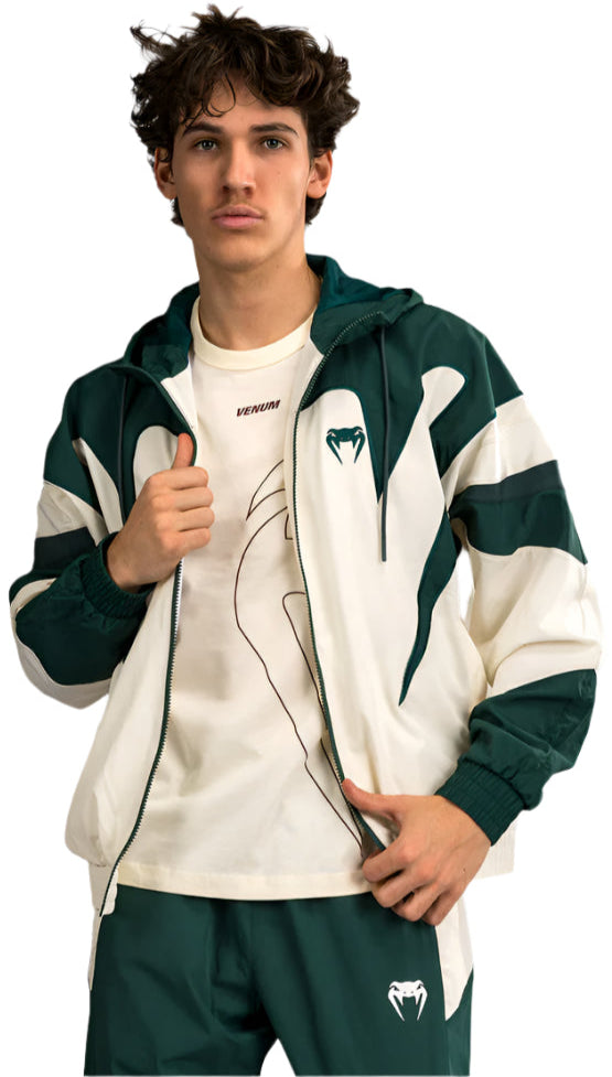 Venum Attack 90 Tracksuit Jacket - Forest Green/Ice