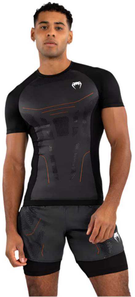 Venum Technical 3.0 Short Sleeve Rashguard - Graphite