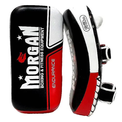 Morgan Endurance Gel Leather Curved Thai Pads - Pair