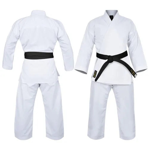 Morgan Yamasaki Gold Deluxe Brushed Canvas Karate Uniform - 14Oz