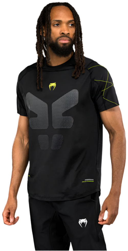 Venum Training Camp 4.0 Dry Tech T-Shirt - Black/Neon Green