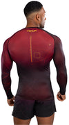 Venum Tactical XT Men's Long Sleeve Rashguard - Black/Burgundy/Gold