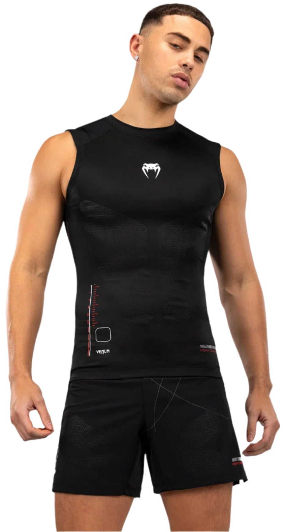 Venum Tactical XT Men's Long Sleeve Rashguard - Black/Fire Red