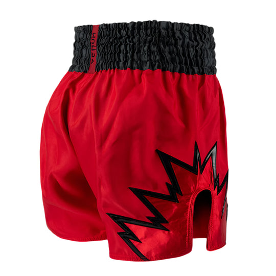 Venum Inferno Muay Thai Shorts - Red/Charcol Grey/Black