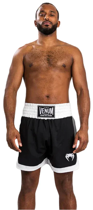 Venum Classic Boxing Shorts - Black/White