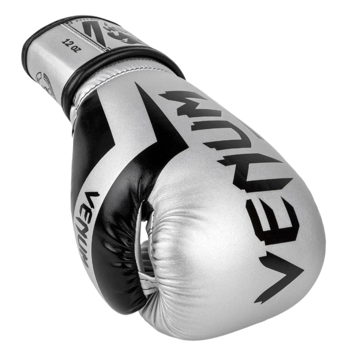 Venum Elite Boxing Gloves - Silver/Black