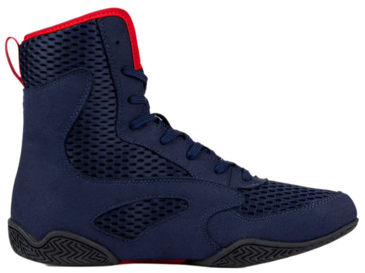 Venum Contender Boxing Shoes - Navy Blue/Red