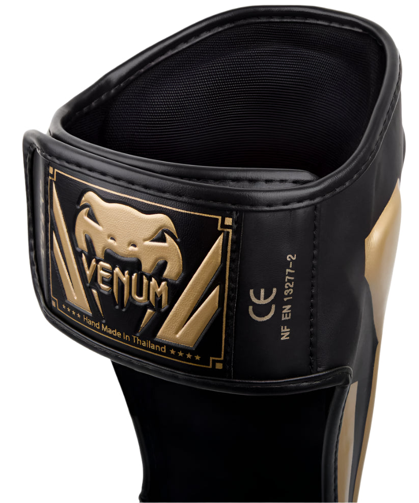 Venum Elite Standup Shin Guards - Black/Gold