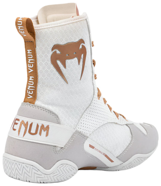 Venum Elite Boxing Shoes - White/Gold